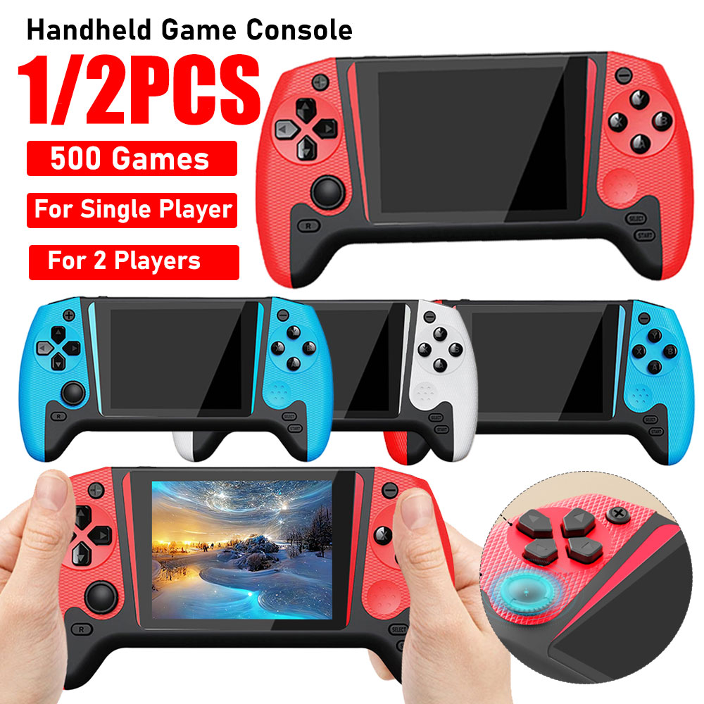Q21 Gaming Console - Retro-Handheld-Spielkonsole, 3,5-Zoll-LCD-Bildschirm, integrierte 500 Spiele, Spielkonsole,