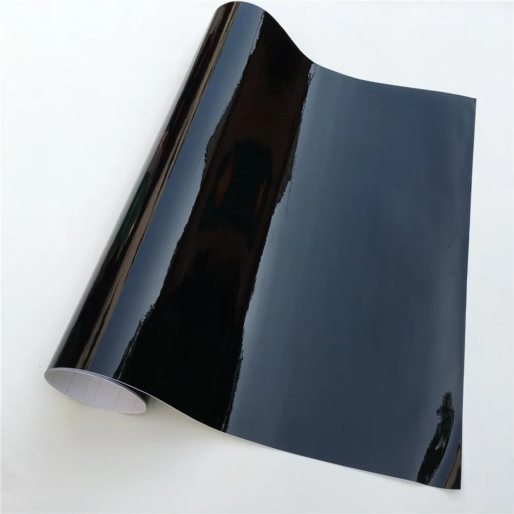 Console Skin Wrap - Ultra glänzend schwarz Vinyl Wrap Auto