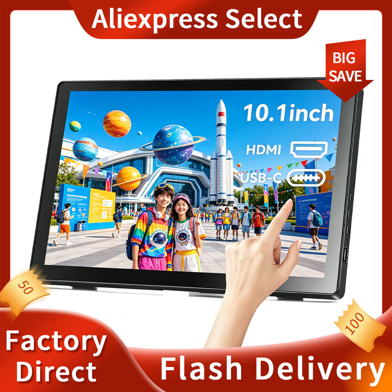 Gaming Console App - Kleiner Touchscreen-Monitor, 10,1 Zoll, IPS-Touchscreen-Display, Helligkeit,