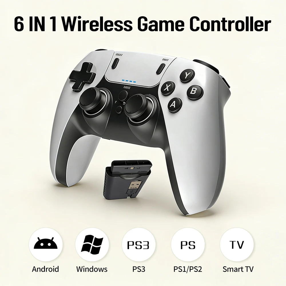 Gaming Console For Android Tv - 6-in-1 Dual-Vibration Gamepad für 2,4G Kabellosen