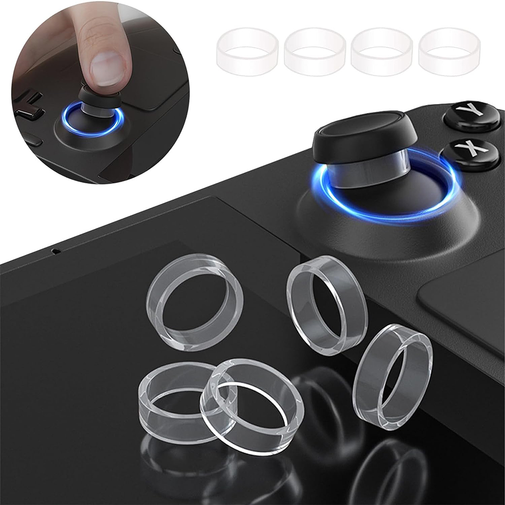 Gaming Console Steam Deck - 8 stücke elastischer schützender Joystick-Gummiring für