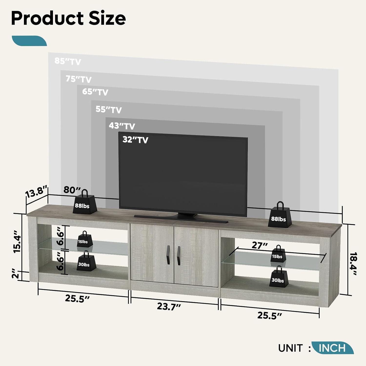 80-Zoll-TV-Ständer für 75-86