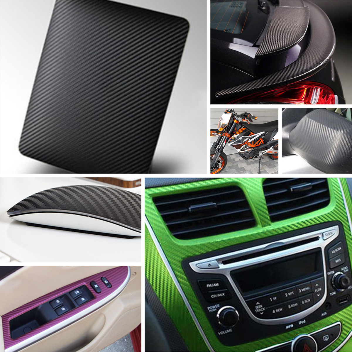 Kohle faser Vinyl folie Film A – Console Skin Wrap Bewertung und Preis