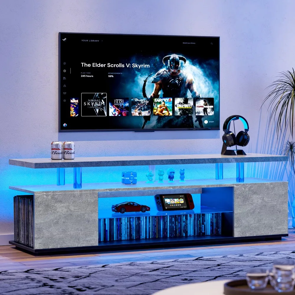 TV-Ständer für 70-Zoll-Fernseh – Gaming Console Entertainment Center Bewertung und Preis