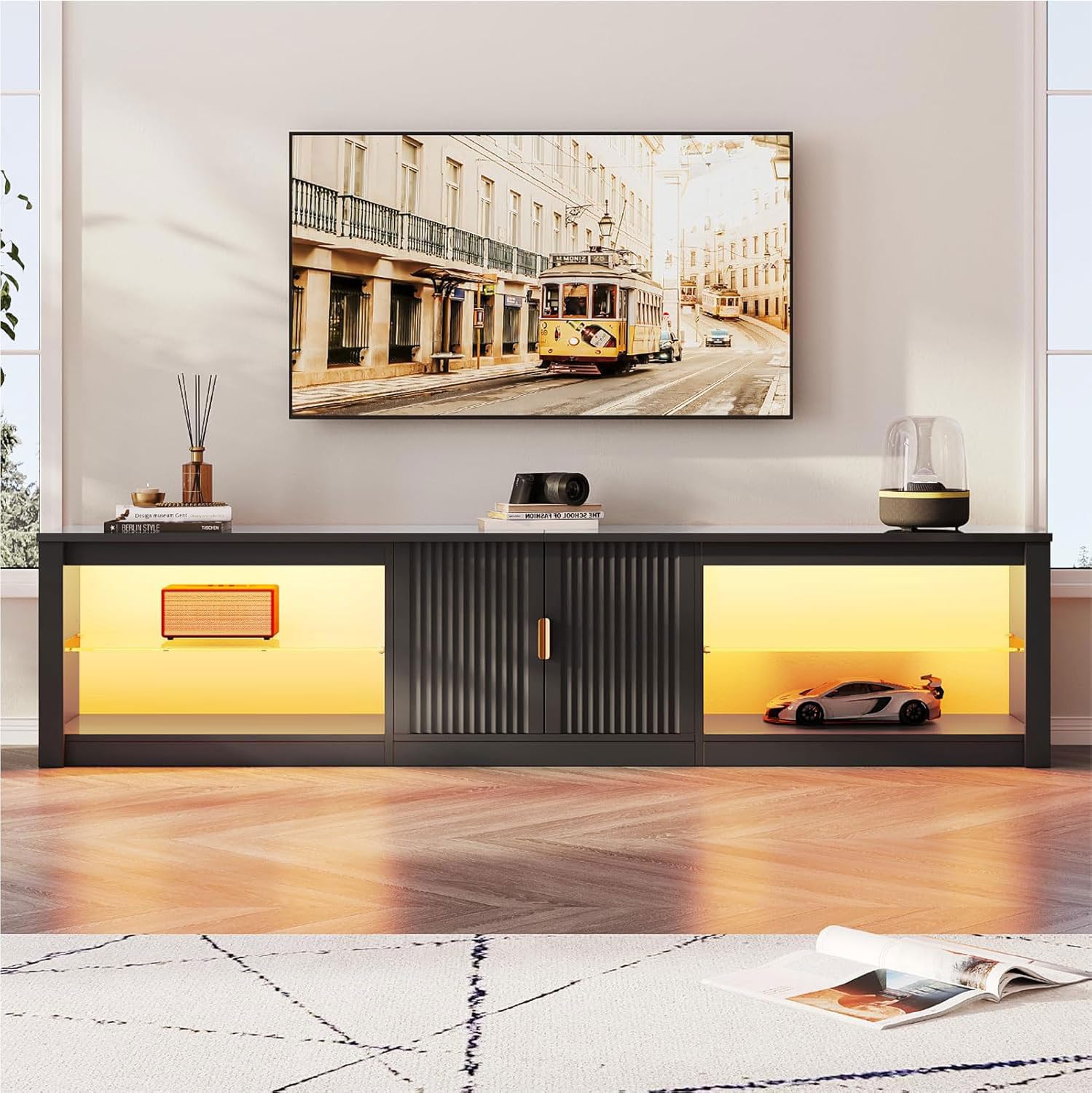 80-Zoll-TV-Ständer für 75-90-Z – Gaming Console Entertainment Center Bewertung und Preis