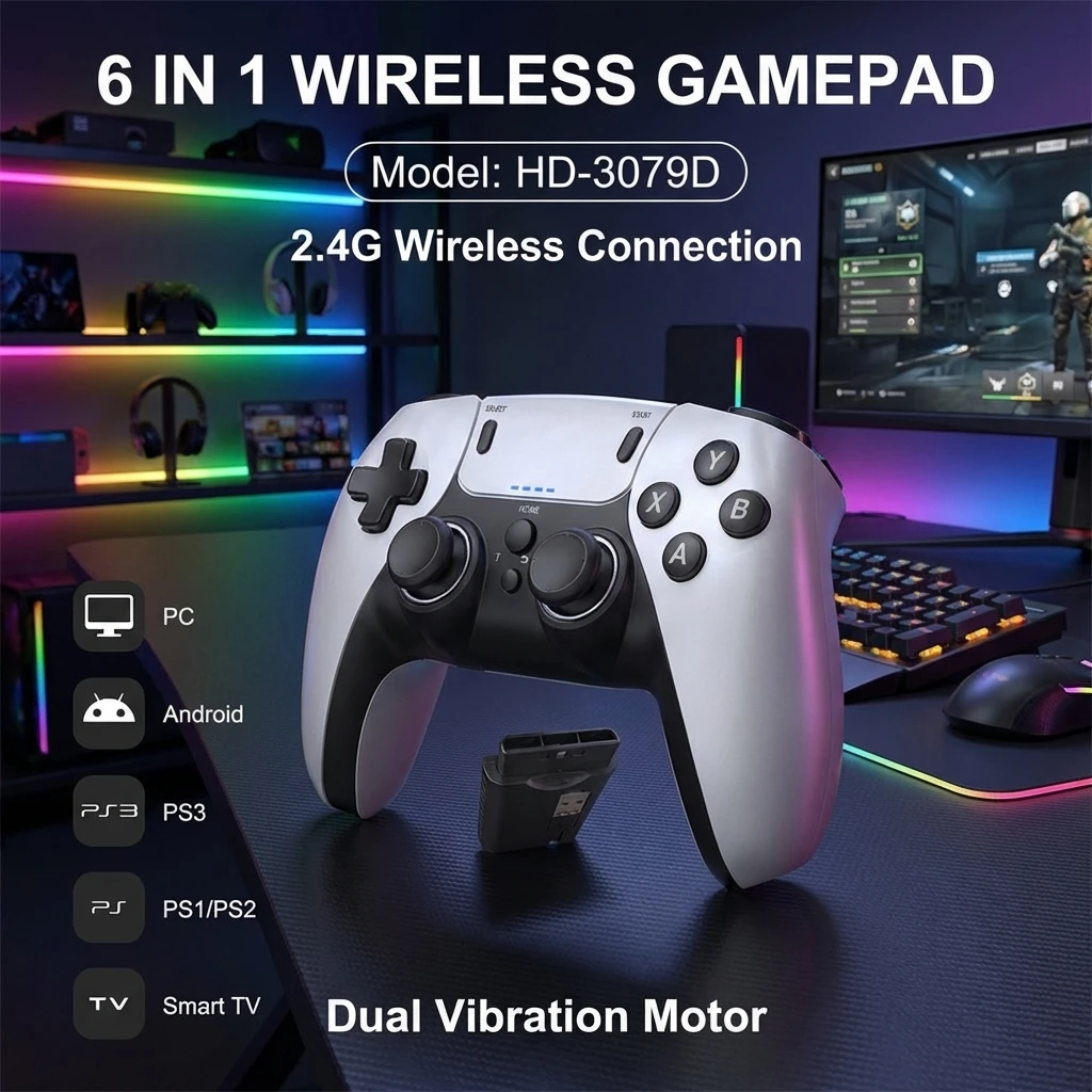 6-in-1 Dual-Vibration Gamepad  – Gaming Console For Android Tv Bewertung und Preis
