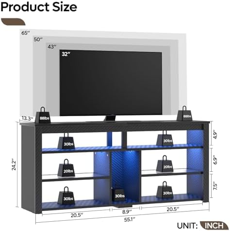 LED-Hoch-TV-Ständer, Unterhalt – Gaming Console Entertainment Center Bewertung und Preis
