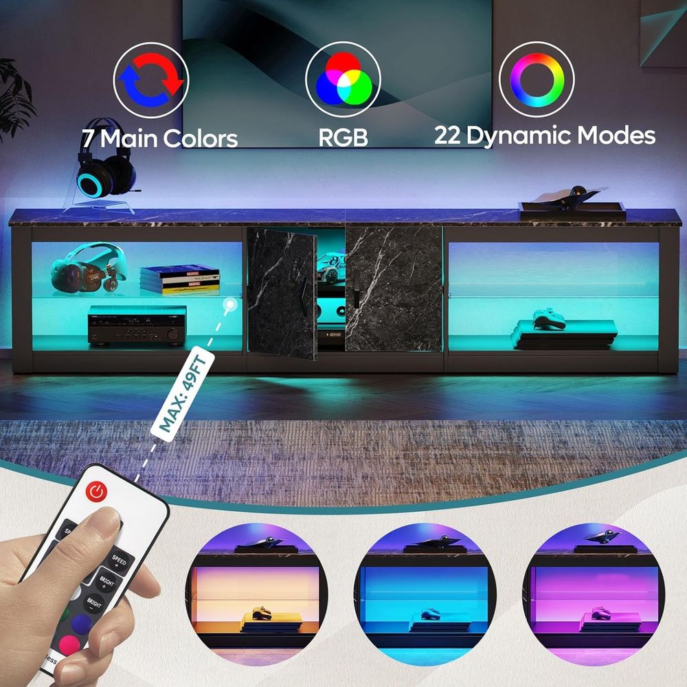80-Zoll-TV-Ständer oder Fernse – Gaming Console Entertainment Center Bewertung und Preis