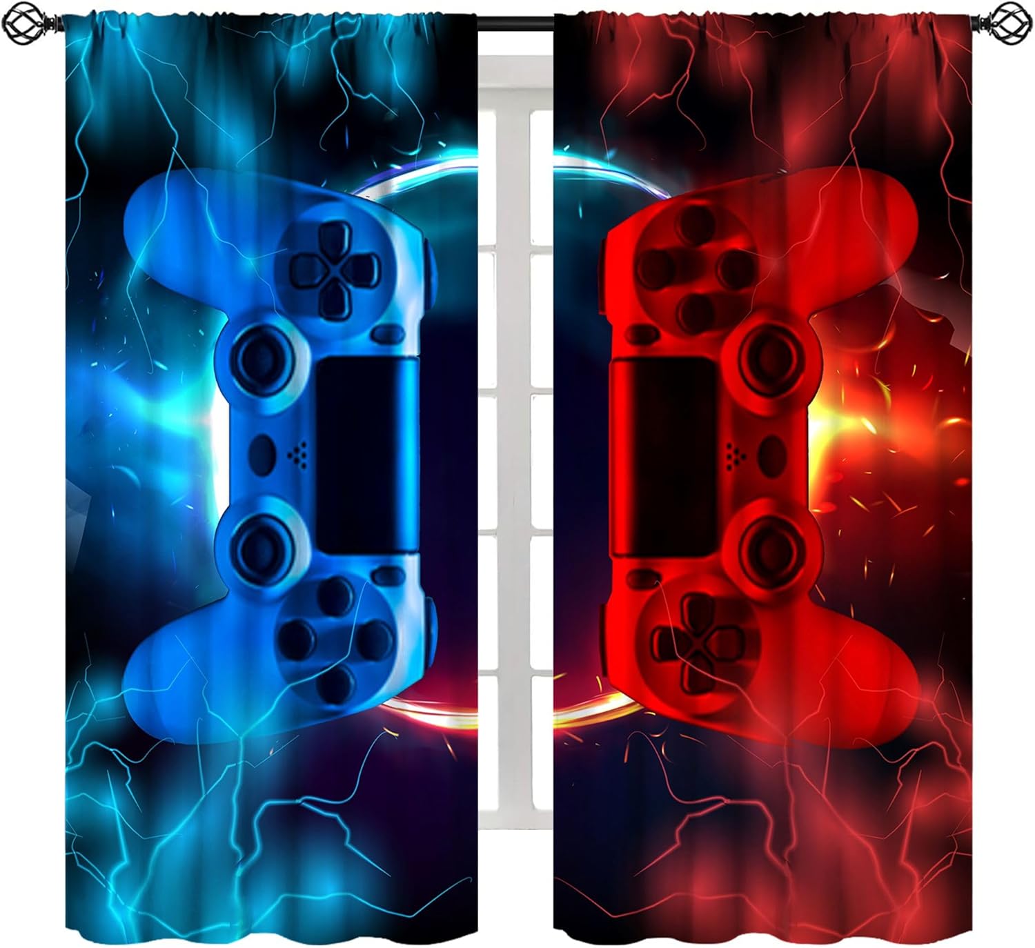 Gaming-Vorhang Blau Rot Arcade – Gaming Console Cafe Bewertung und Preis