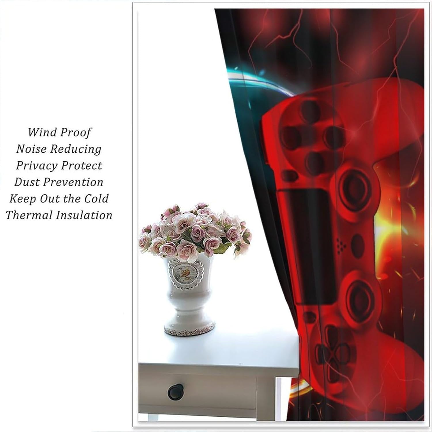 Gaming-Vorhang Blau Rot Arcade – Gaming Console Cafe Bewertung und Preis